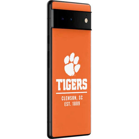Clemson University Tigers Est 1889 Orange Google Pixel 6 Pro Skin